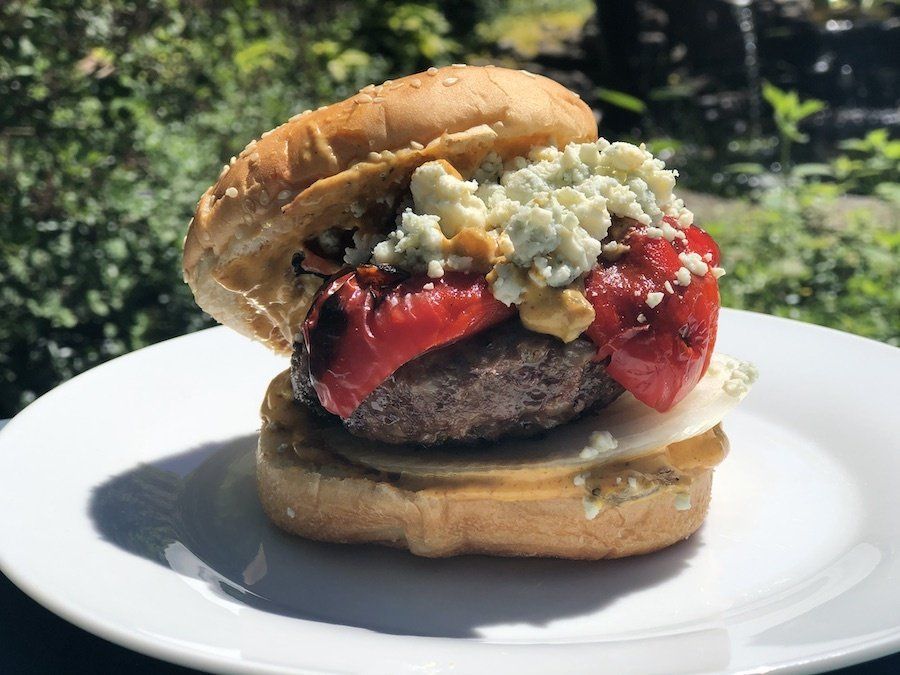 Red, White and Blue Burgers